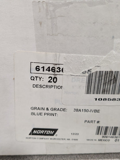 (20) Norton 150 Grit Aluminum Oxide Square Dressing Stick 8 x 1 x 1 61463610455