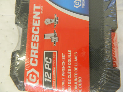 1/2 Inch Drive SAE 12 Piece Socket Set W/ Case CSWS11N