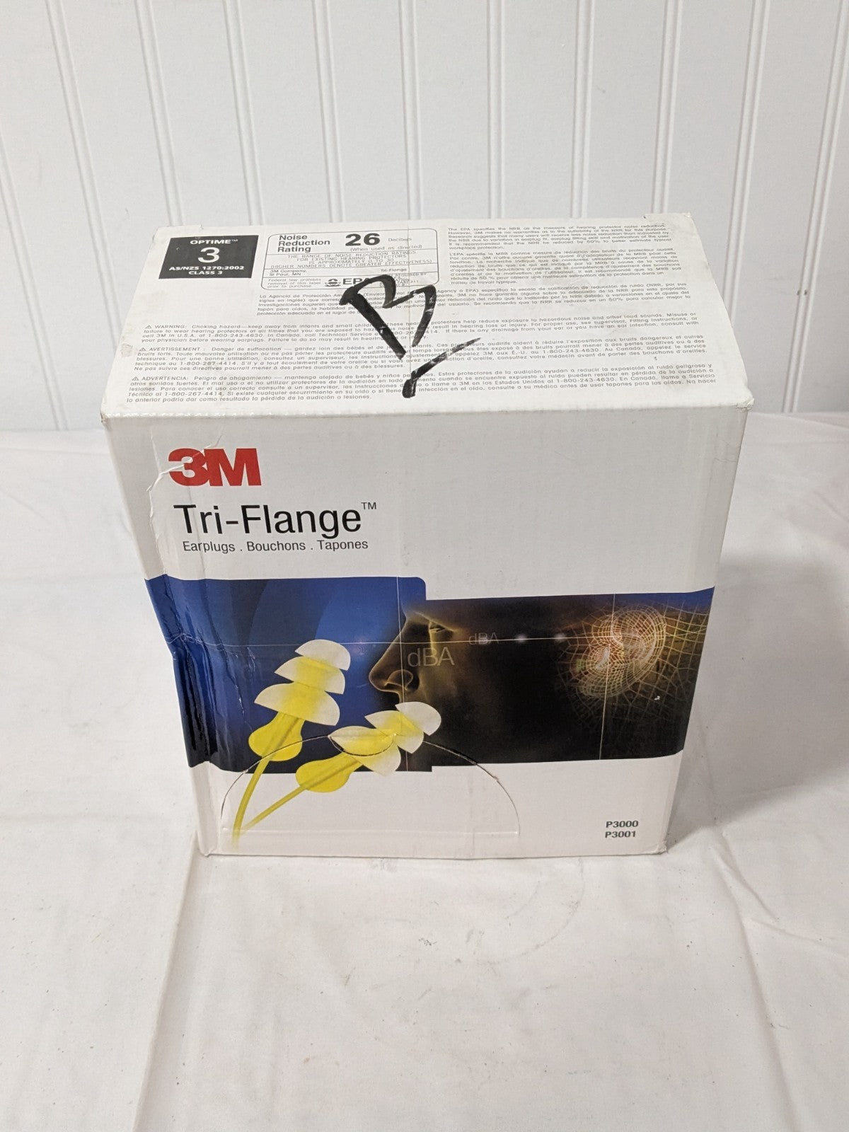 3M Earplugs: 26.00 dB, Foam, Flanged, Roll Down, Corded Qty 100 7000127187