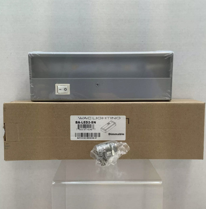 WAC Lighting 2pk Dimmable Under Cabinet LED Light Bar satin nickel BA-LED2-SN
