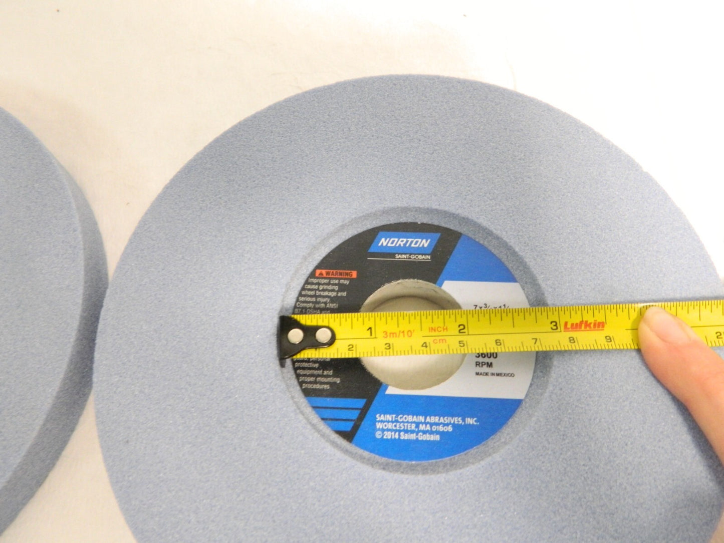 Norton 7" Diam x 1-1/4" Hole x 3/4" Thick Gemini 60 Grit J Grindi