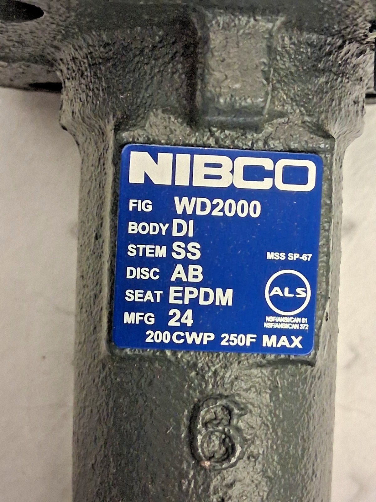 Nibco Manual Wafer Butterfly Valve 10" Pipe NLH110M