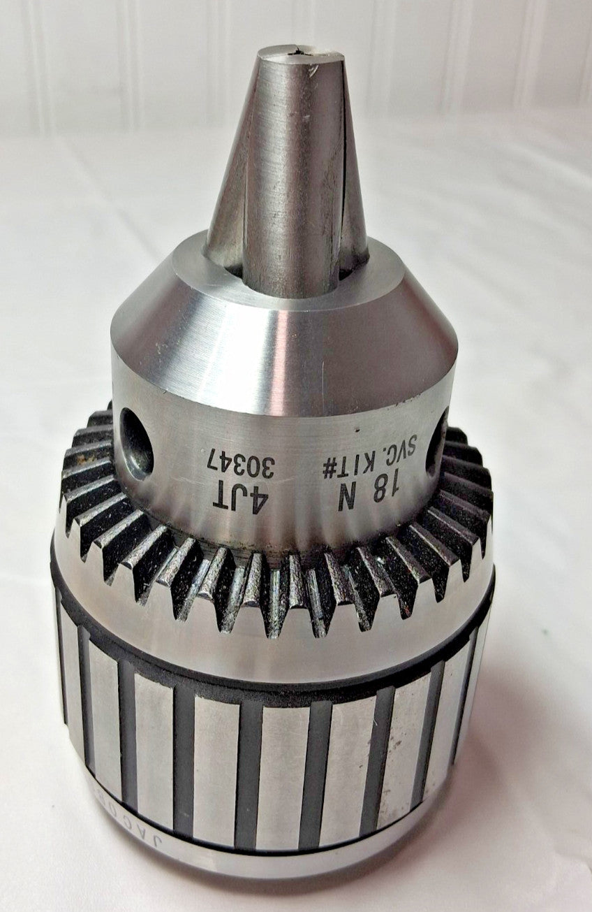Jacobs Keyed Drill Chuck 1/8 to 3/4" Capacity Tapered Mount JT4 3007588