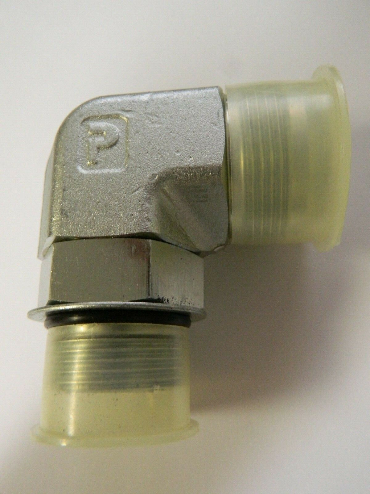 Parker 90° Elbow 1-1/4" NPTF Male x 1" Flare Fit ST Male Fitting QTY 2