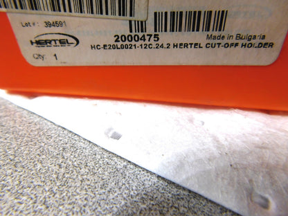 Hertel Indexible Cutoff Toolholder 21mm Max DOC 20mm Shank Dia 4” OAL 2000475