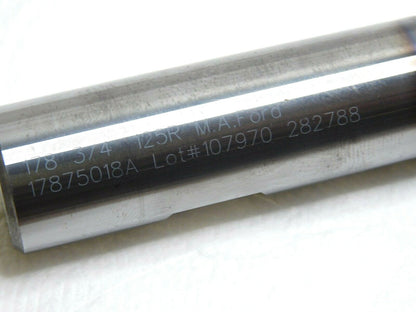 M.A. Ford Tuffcut Carbide Finishing End Mill 3/4"x1-1/2"x4"x.125R
