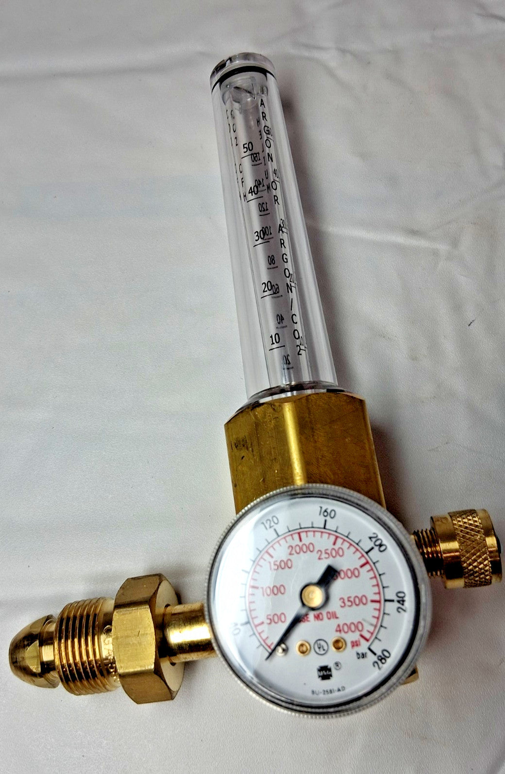 Smith/Miller Welding Regulator 0 to 50 SCFM 3,000 Max psi 580 CGA H2051B-580H
