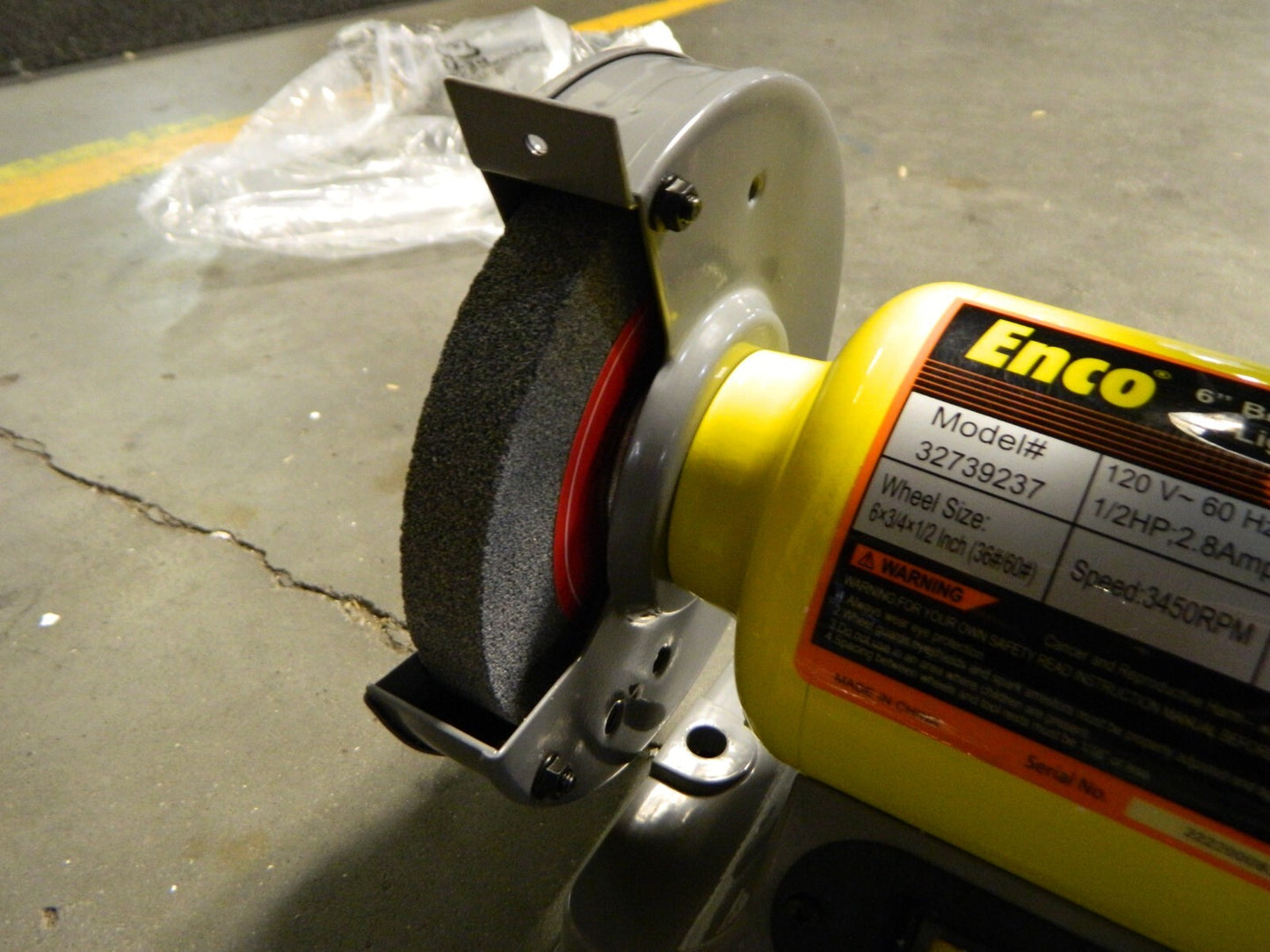 ENCO Bench Grinder: 6 Wheel Dia, 1/2 Arbor Hole Dia TDS-150CL