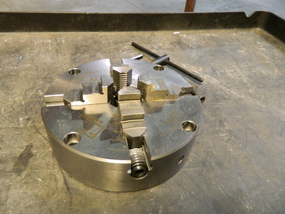 Pratt Manual Lathe Chuck: 4 Jaws, 9.84" Dia, Independent 1014400