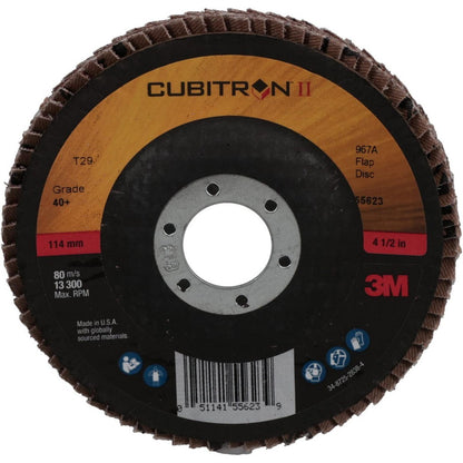 3M Flap Disc 4-1/2" Dia 7/8" Hole 40 Grit Premium Ceramic Alumina 7000148187