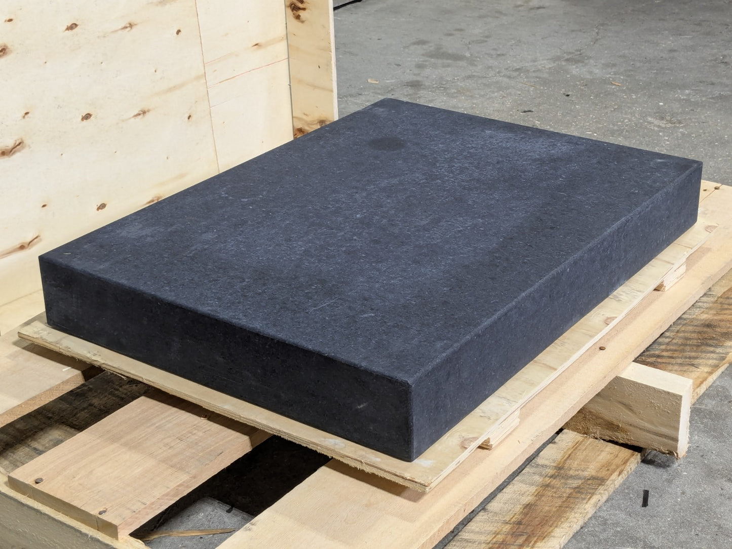 Black Granite Surface Plate 24" L x 18" W x 3" Thick No Ledge Grade B