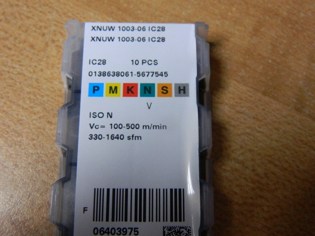 ISCAR XNUW100306 IC28 Carbide Grooving Insert Pack of 10