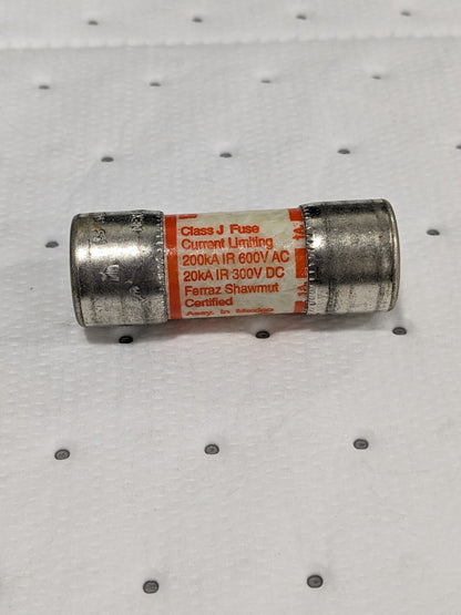 FERRAZ SHAWMUT Cylindrical Fast-Acting Fuse: J, 1 A, 20.6 mm Dia A4J1