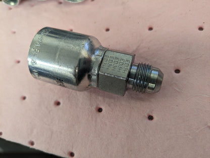 PARKER Hydraulic Hose Male Rigid Fitting 4pk 0.375" ID, 6 mm, 3/8" KP81288