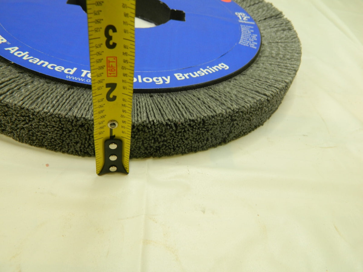 OSBORN Wheel Brush: 12" Wheel Dia, Crimped Nylon, 80 Grit, 3,000 RPM 78015