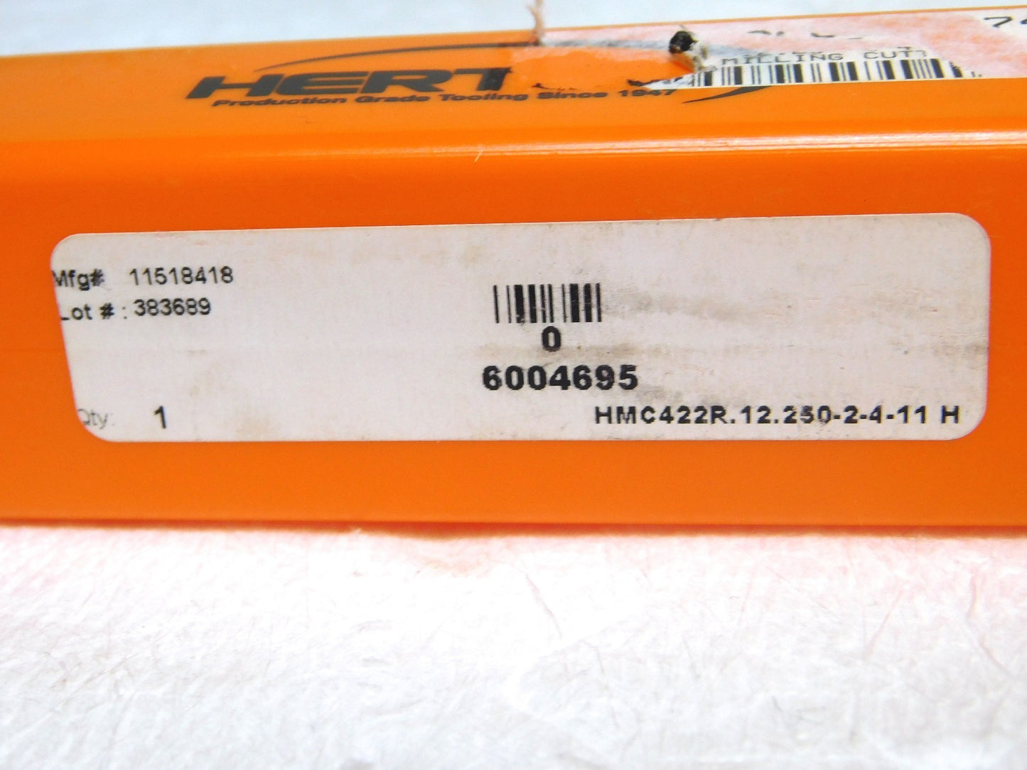 Hertel Indexible Sq Shoulder End Mill 1.25 Dia 1.25 Shank Dia 4.5 OAL 6004695