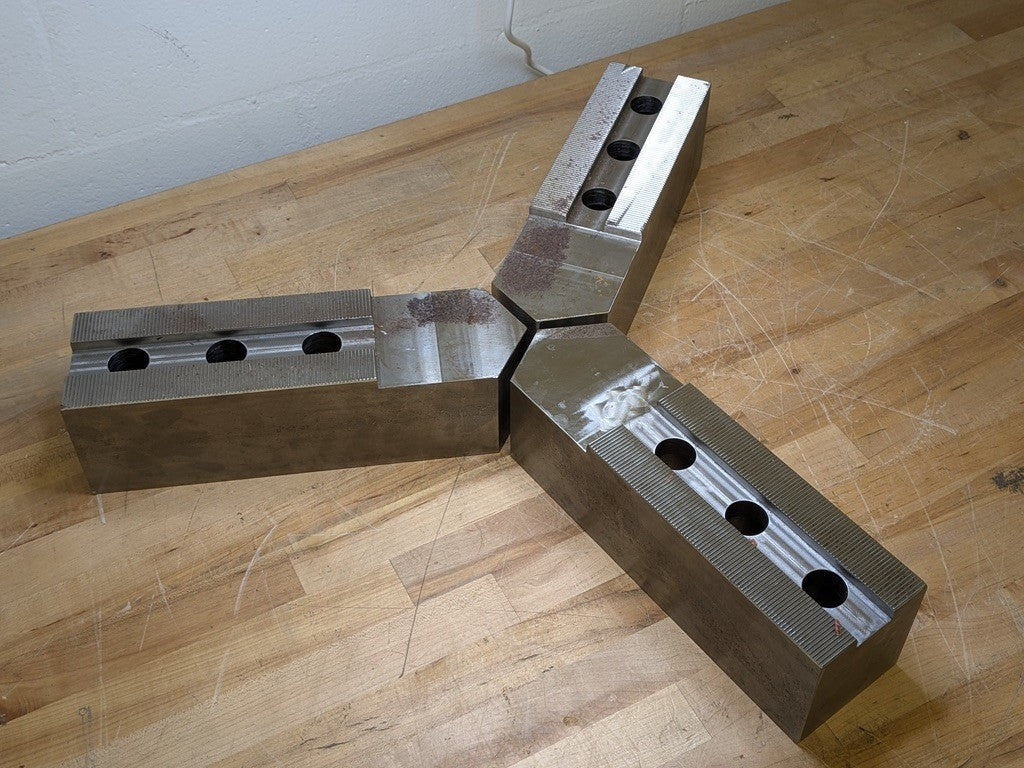 Set of 3 H&amp;R Mfg. Square Soft Jaws for 25" to 31-1/2" Lathe Chucks