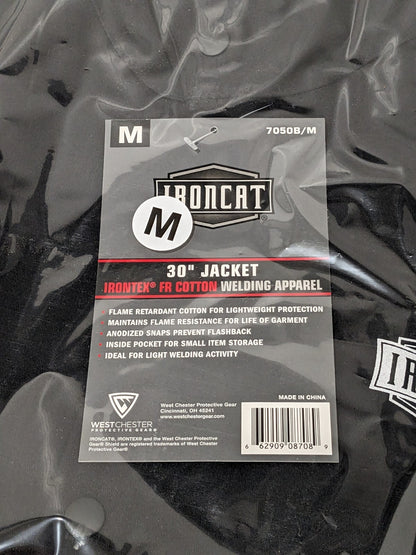 Ironcat: Flame-Resistant &amp; Welding, Size Medium, Sateen Cotton Qty 2 7050B/M