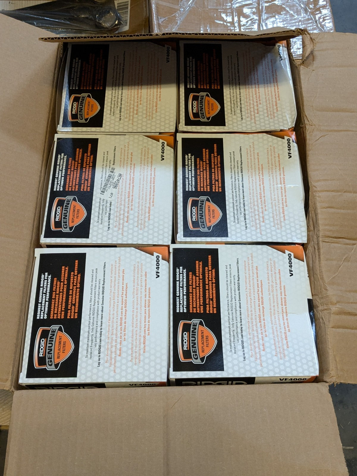 RIDGID 1-Layer Cartridge Filter VF4000 Wet Dry Vacuums Qty 12 72947