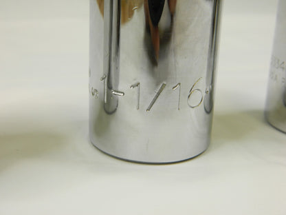 Proto Deep Hand Socket: 1-1/16" Socket, 12-Point Qty 3 J5334