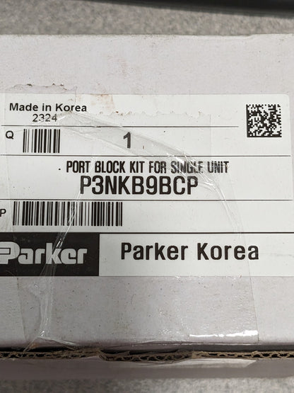 PARKER FRL Modular Port Block Kit: Nitrile, 1-1/2" Port, Use with P3N P3NKB9BCP