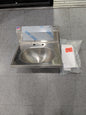 EAGLE Stainless Steel Handsink, Wall Mount, Gooseneck Faucet HSAD-10-F