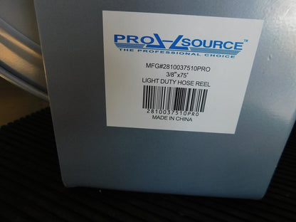 PRO-SOURCE Hose Reel with Hose: 3/8"IDx75' Spring Retractable 2810037510PRO