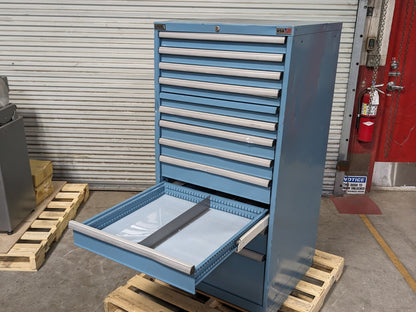 Lista 12 Drawer Modular Storage Cabinet 59 x 28 x 28 Steel Blue SCRATCH N DENT