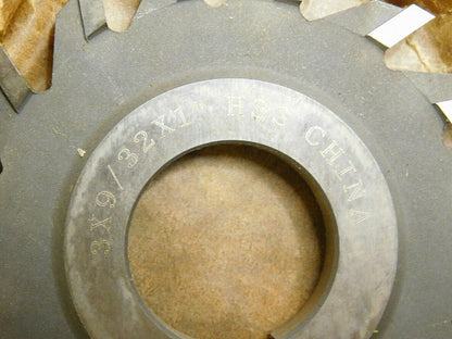 Side Milling Cutter HSS Straight Tooth 3" Diam x 9/32" Face Width 16T 301-3182