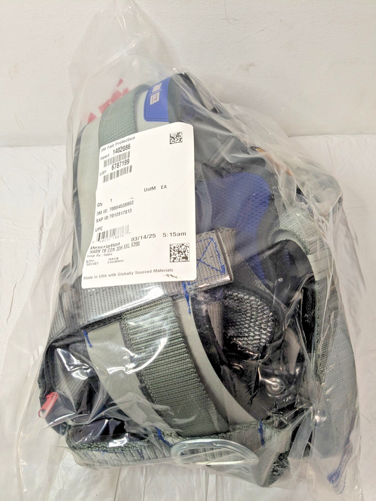 3M DBI-SALA ExoFit X200 Construction Style Safety Harness XXL 1402086 7012817813