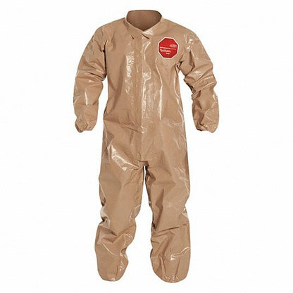Box of 6 Dupont Tychem5000 Collared Disposable Coveralls Tan 2X C3125TTN2X000600