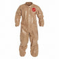 Box of 6 Dupont Tychem5000 Collared Disposable Coveralls Tan 2X C3125TTN2X000600