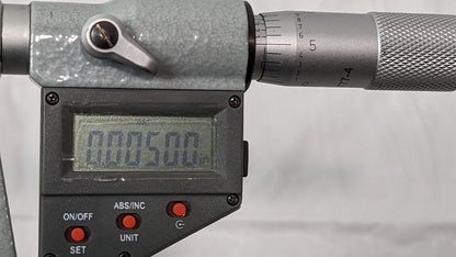 SPI Digital Deep Throat Micrometer  0-1" Range X 6" Throat Depth 17-777-4