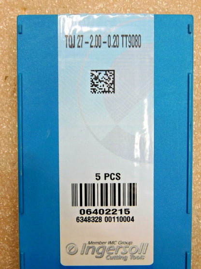 Ingersoll Carbide Grooving Inserts QJ27-2.00-0.20 Grade TT908 Qty 5 6402215