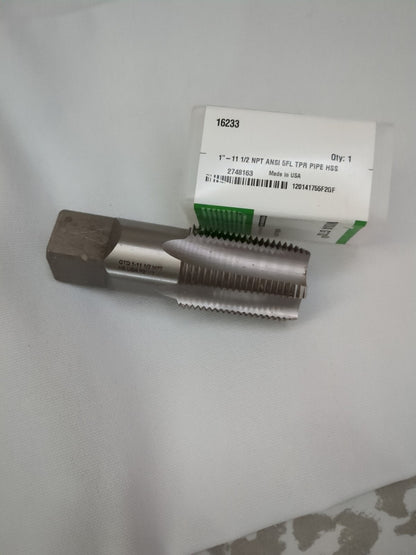 WIDIA Standard Pipe Taps Thread Size (Inch): 1-11-1/2 HSS 2748163