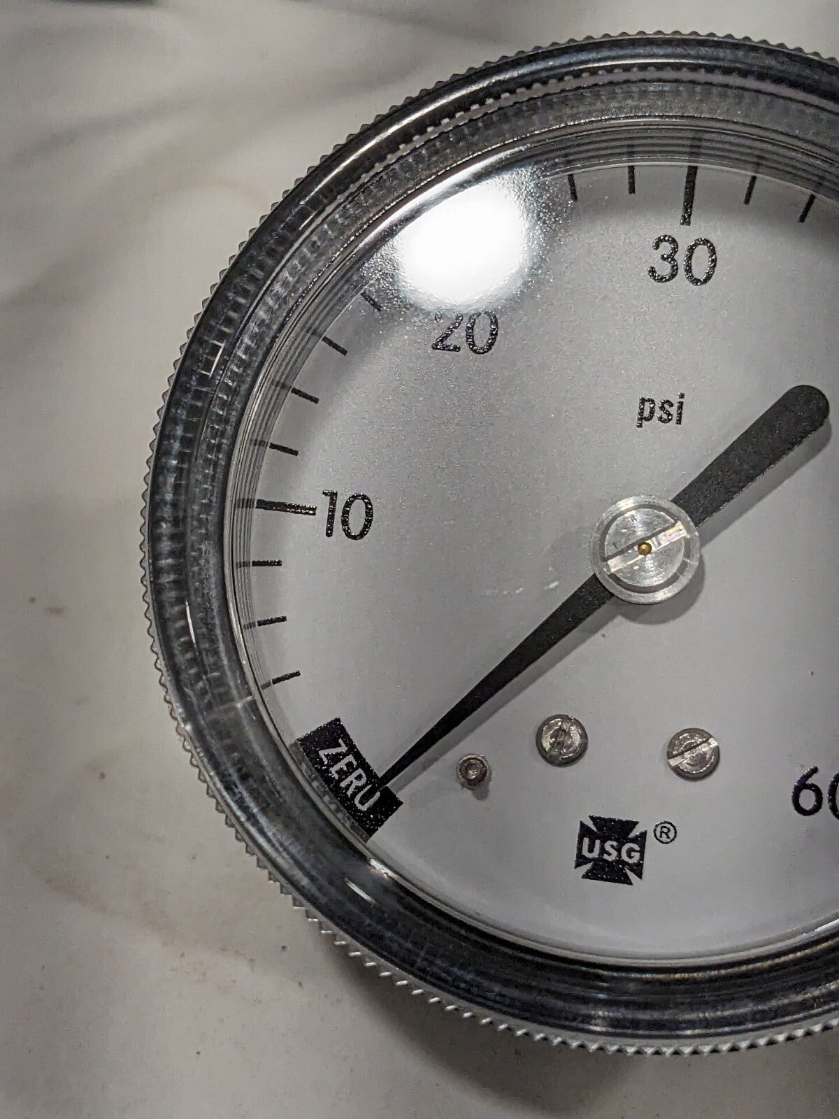 AMETEK Pressure Gauge: 21/2" Dial, 0 to 60 psi, 1/8" Thread 164428