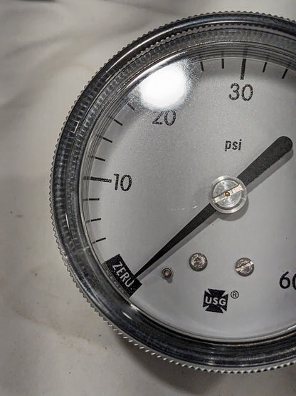 AMETEK Pressure Gauge: 21/2" Dial, 0 to 60 psi, 1/8" Thread 164428