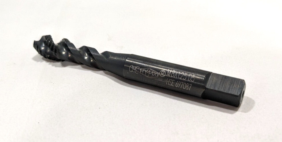 OSG  M8 x 1.25 D5 Spiral 3 Flute Bottoming Tap HSS  1756201