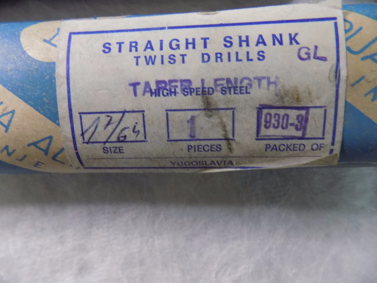 Industrija Alata Twist Drill 1-7/64" 118º 2FL HSS Spiral Flute 01401074