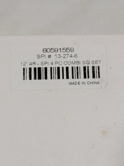 SPI 4 Piece, 12" Combination Square Set 1/16, 1/32, 1/64 & 1/8" (4R) 13-274-6