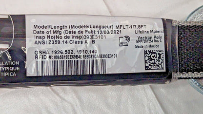 Honeywell Miller Twin Turbo T-Bak Personal Fall Limiter MFLTB-1/7.5FT