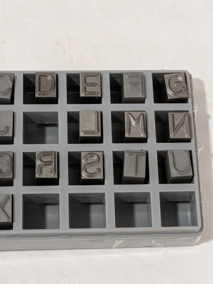 C.H. HANSON Steel Type Set 23 Pc, 3/8 Inch Character 27638 INCOMPLETE