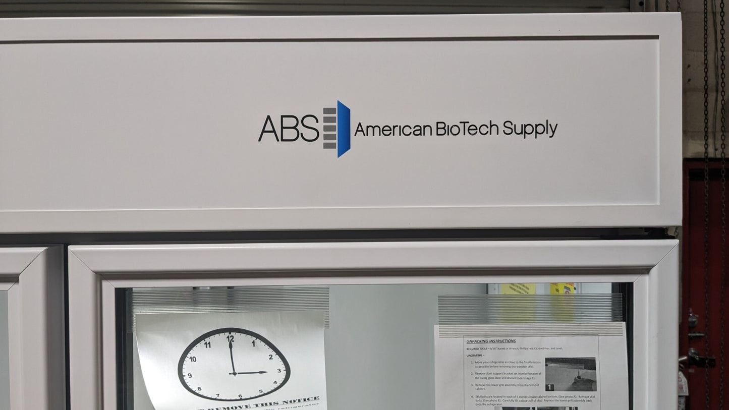 American Biotech Pass-Thru Laboratory Refrigerator 49 Cu. Ft. Capacity 115V