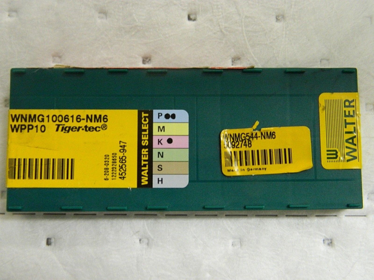 Walter-Valenite Carbide Turning Inserts WNMG100616NM6 Grade WPP10 Qty 10 5092748