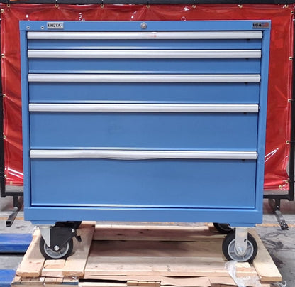 Lista Steel Tool Roller Cabinet 5 Drawers 40-1/4" Wide XSHS07500505MBB