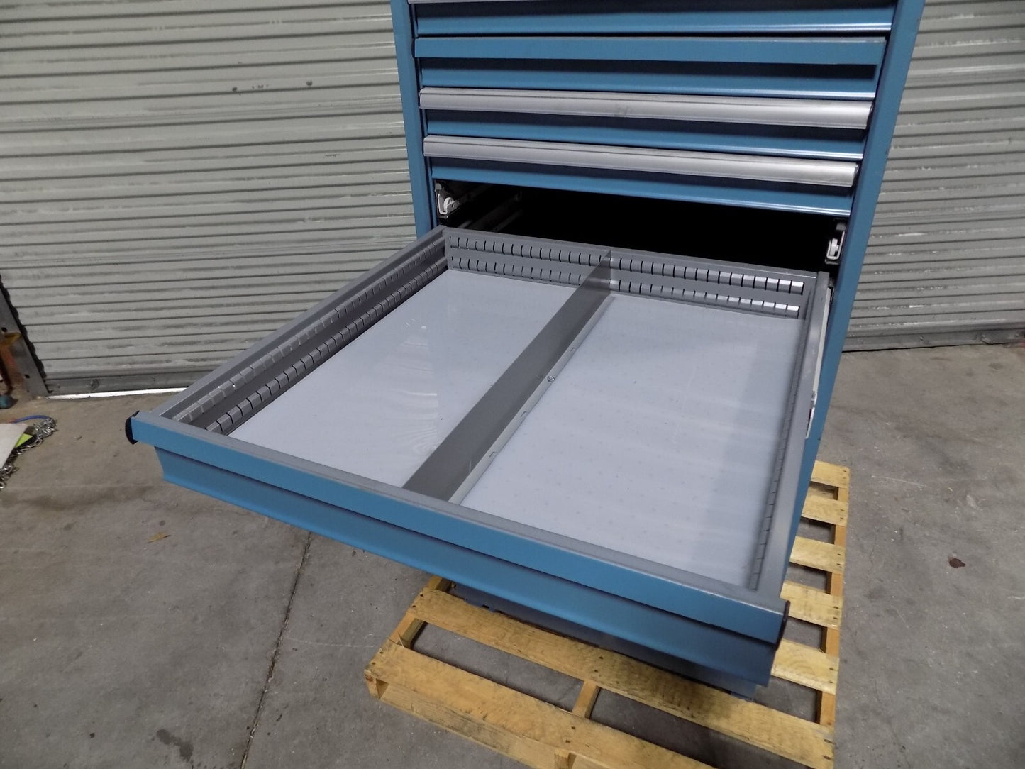 Lista Modular Storage Cabinet 11 Drawer 59" x 28" x 28" Steel Blue DAMAGED