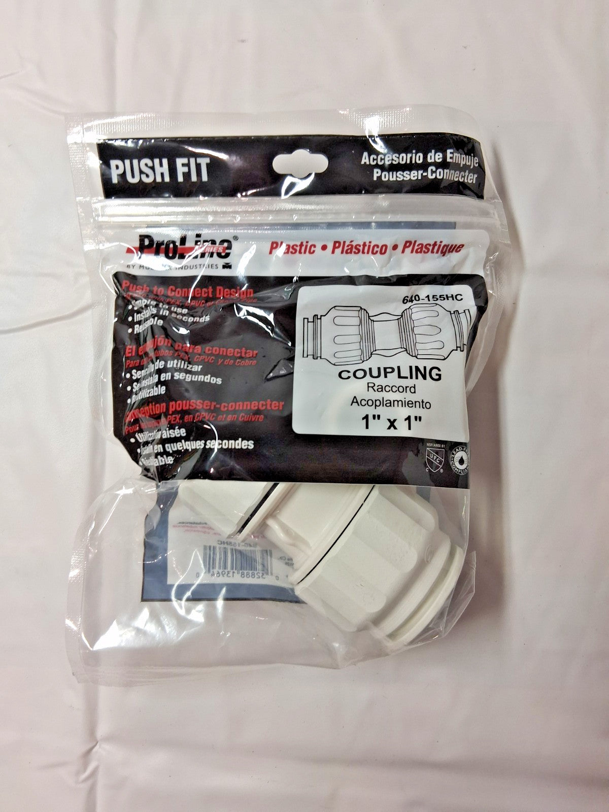 ProLine Plastic Push Fit 1 in CTS Union Coupling PEX CPVC QTY9 640-155HC