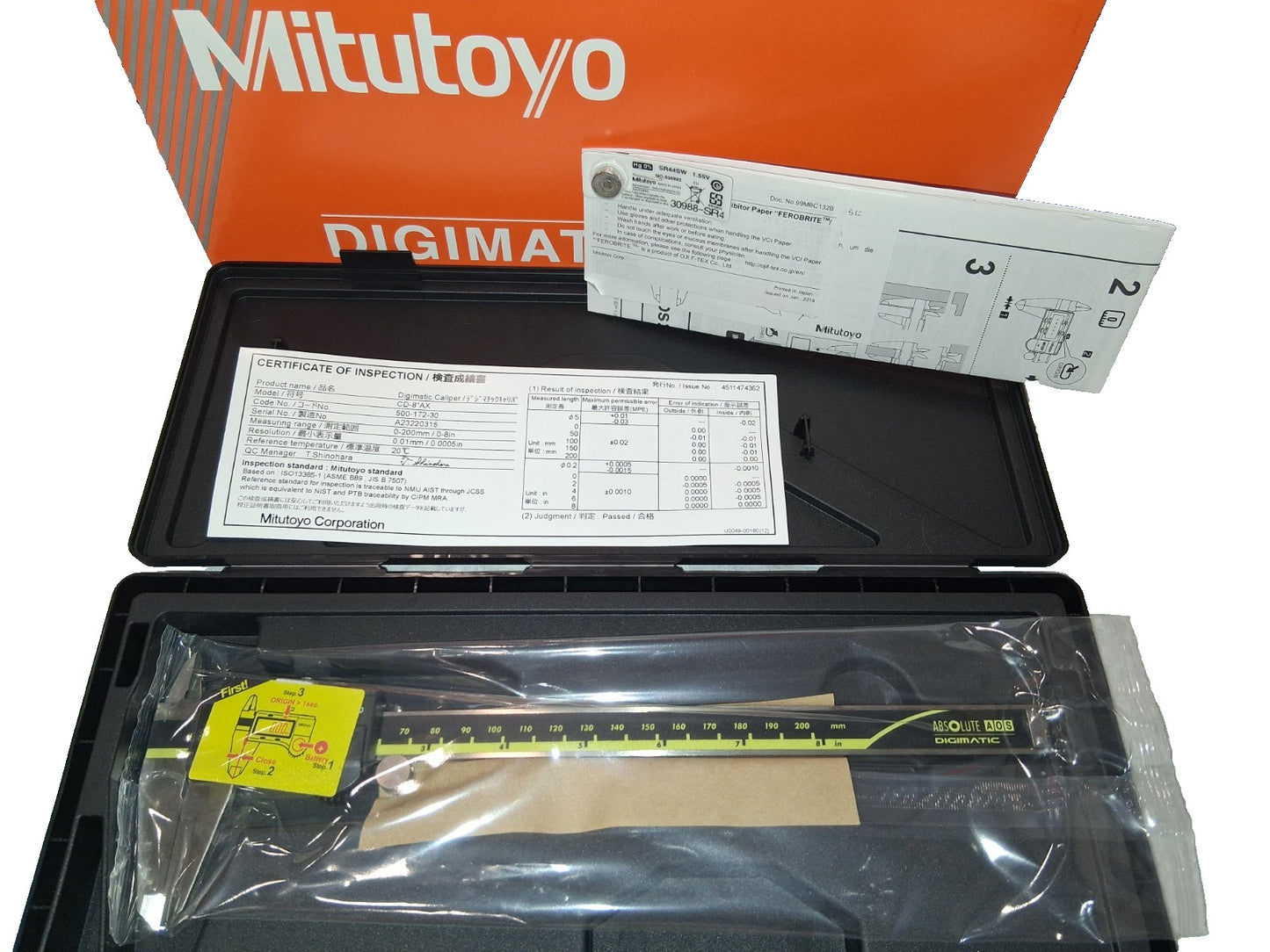 Mitutoyo America Digimatic Digital Caliper 500-172-30