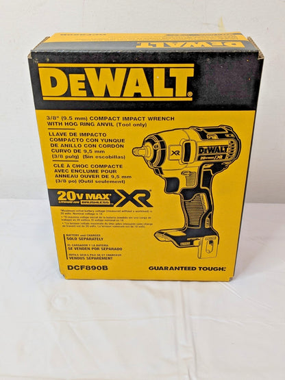Dewalt 20V MAX XR Cordless Brushless 3/8" Compact Impact Wrench ONLY DCF890