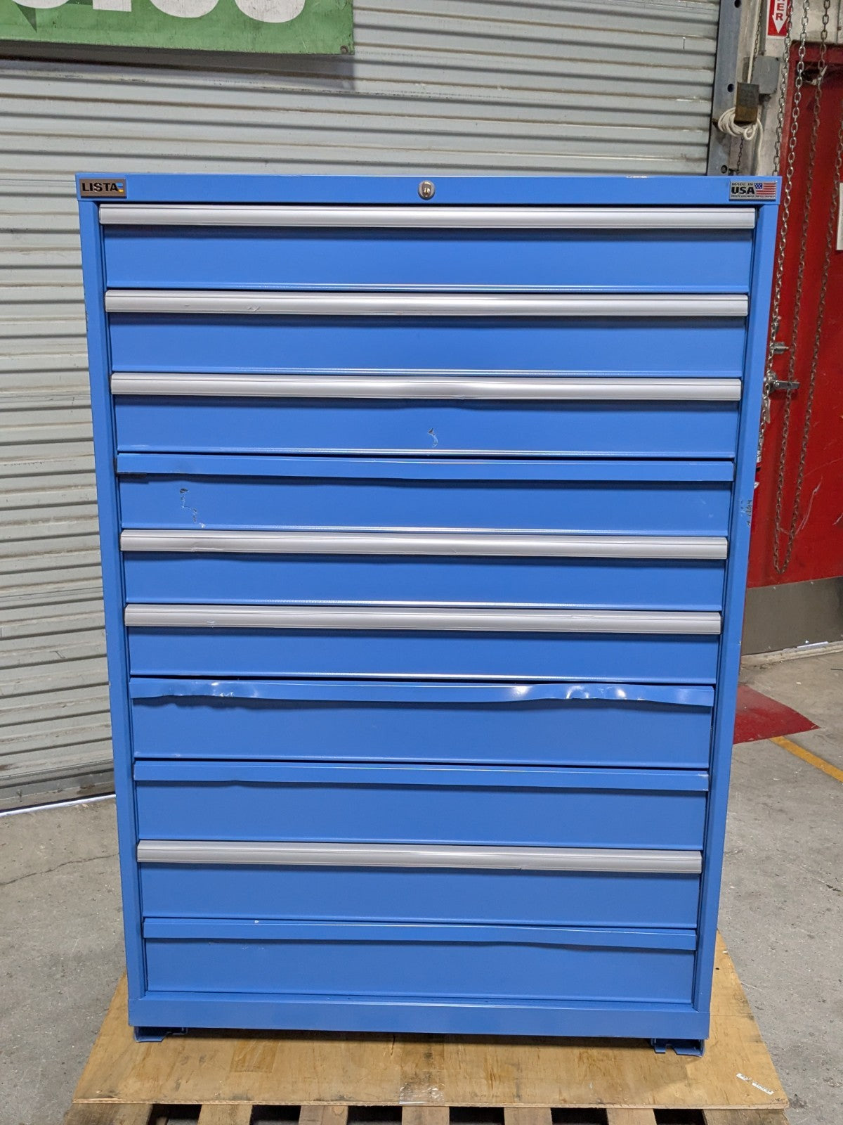 Lista Modular Storage Cabinet 10 Drawer 59 x 40 x 22 Steel Blue  SCRATCH N DENT
